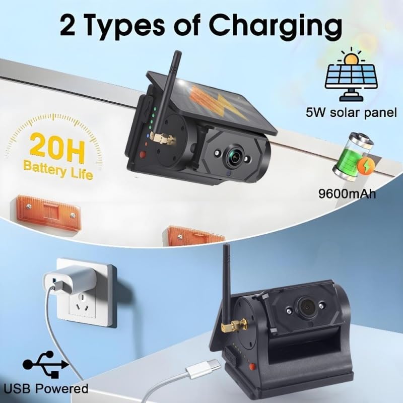 Amazon.co.jp: TK-SERVICE ワイヤレス ソーラー充電式 7インチ バック